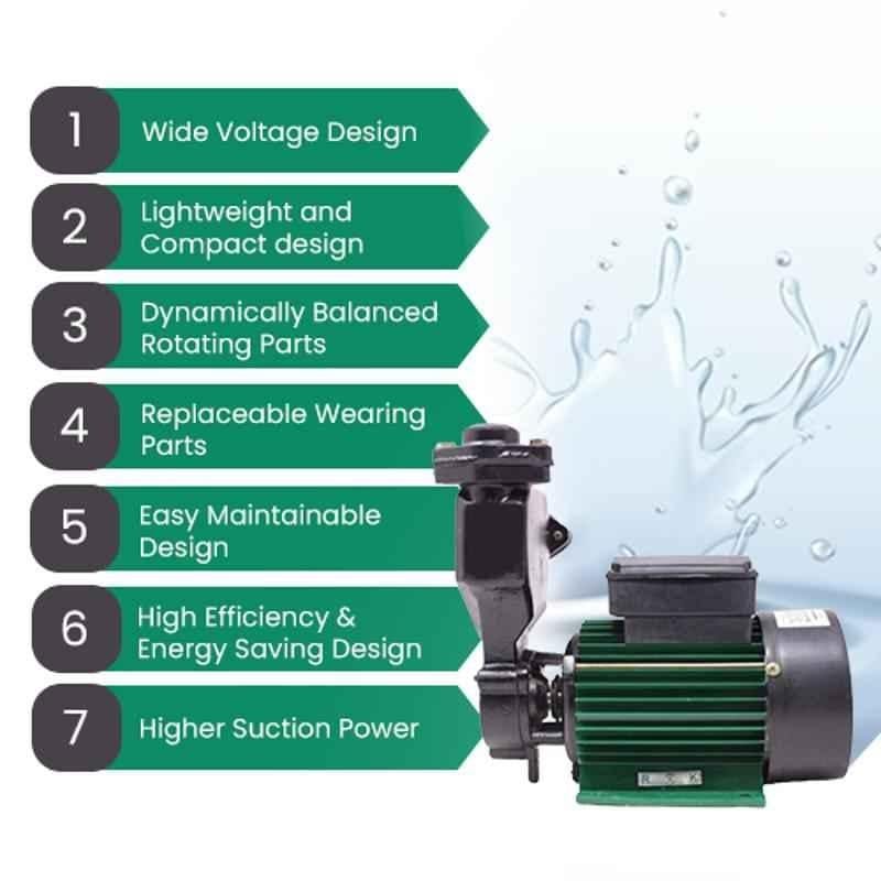 Damor 1.5HP Single Phase Pure Copper Self Priming Monoblock Pump