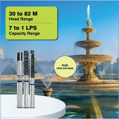 Borewell Submersible Pump, KU6i HHN 240-0506, 5 HP, Three Phase, 415 Volts, Size 50mm