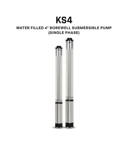 Borewell Submersible Pump, KS4H-3009, 3 HP, Single Phase, 220 Volts, Size 65mm