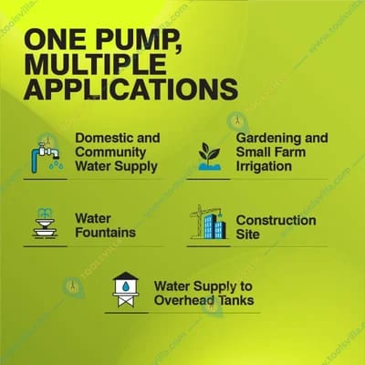 Kirloskar 3Hp Three Phase Openwell Pump, 16m Max. Head, 960 LPM, 80x80mm (KOS-314) - 1 Year Warranty