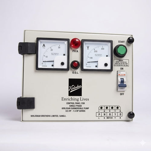 Kirloskar 1 HP Single Phase Analog Control Panel 08600030KH998 - KS4 Kirloskar 1 HP Single Phase Analog Control Panel 08600030KH998 - KS4