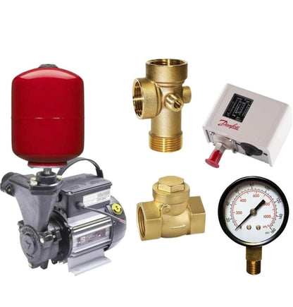 Kirloskar Brothers JALRAAJ-I ULTRA 1 Hp Water Pressure-Boosting 24-litre Tank with Accessories (NRV/Pressure/Switch/Pressure Gauge/5-Way Connector) Max Flow Up to 3300 with 12-Month Warranty
