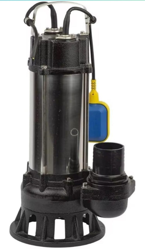 Submersible Sewage & Dewatering Pump 3 HP | Single Phase 220V | 2200W | 50000 LPH | 100% Copper Motor | 15m Head | 10m Cable | 3 Inch Outlet