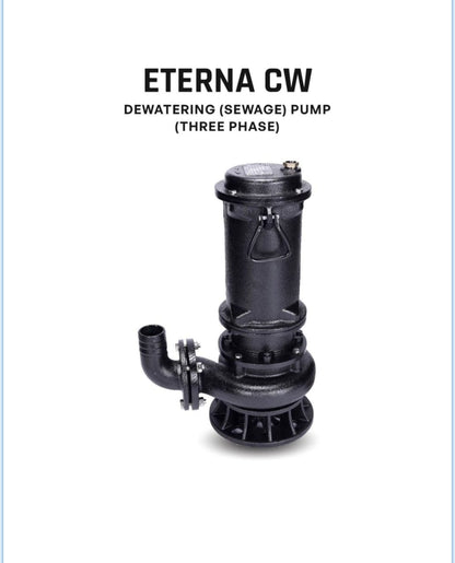 De-watering (Sewage) Pump, ETERNA 1500 CW+, 2 HP, Three Phase, 415 Volts, Size 50mm
