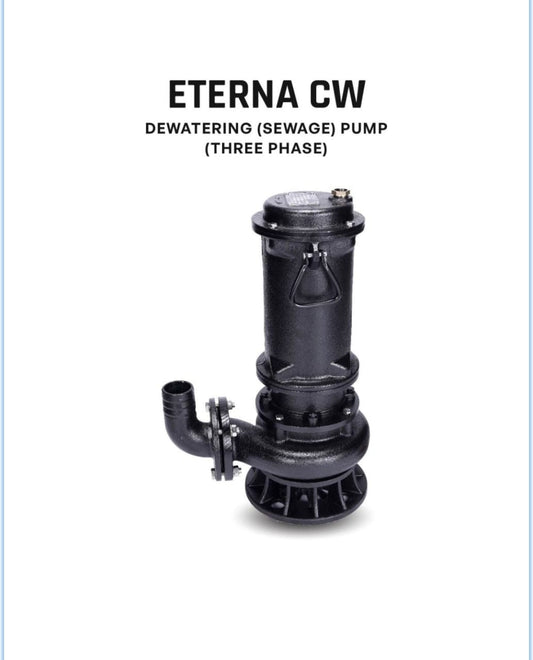 De-watering (Sewage) Pump, ETERNA 1500 CW+, 2 HP, Three Phase, 415 Volts, Size 50mm