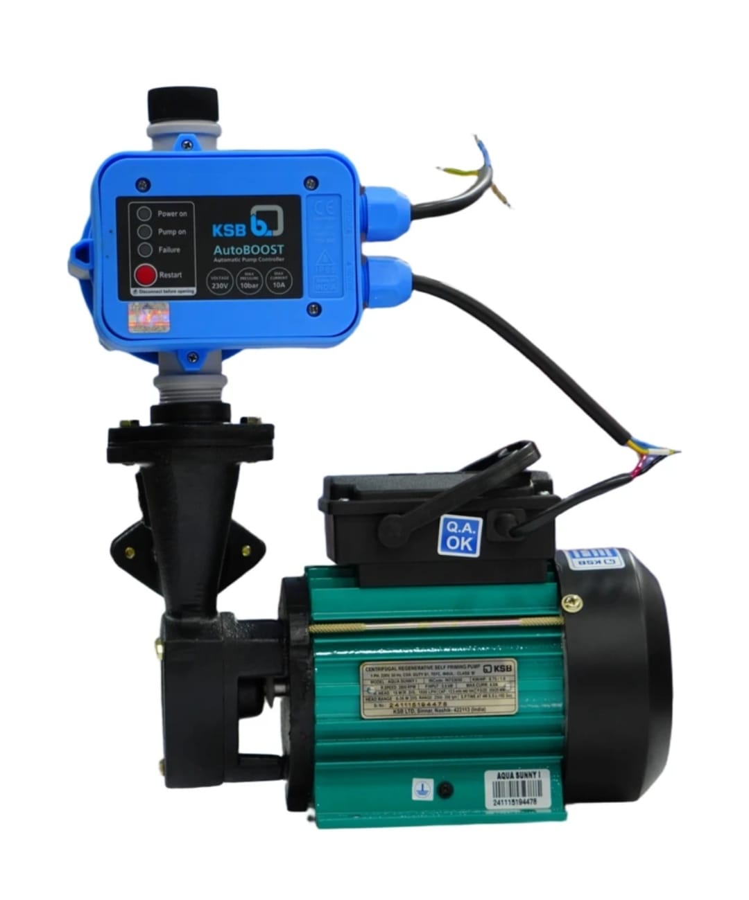 KSB PRESSURE PUMP 1 HP SUNNY I WITH AUTO BOOST CONTROLLER Centrifugal Water Pump (1 hp